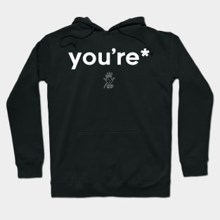 GRAMMAR POLICE (white ink) Hoodie